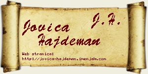 Jovica Hajdeman vizit kartica